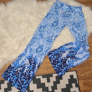 NWT Lilly PULITZER bal harbor palazzo pants XXS blue